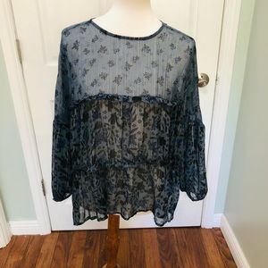 Zara Basic Sheer Blouse